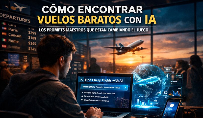 Cómo encontrar vuelos baratos con IA: los prompts maestros que están cambiando el juego